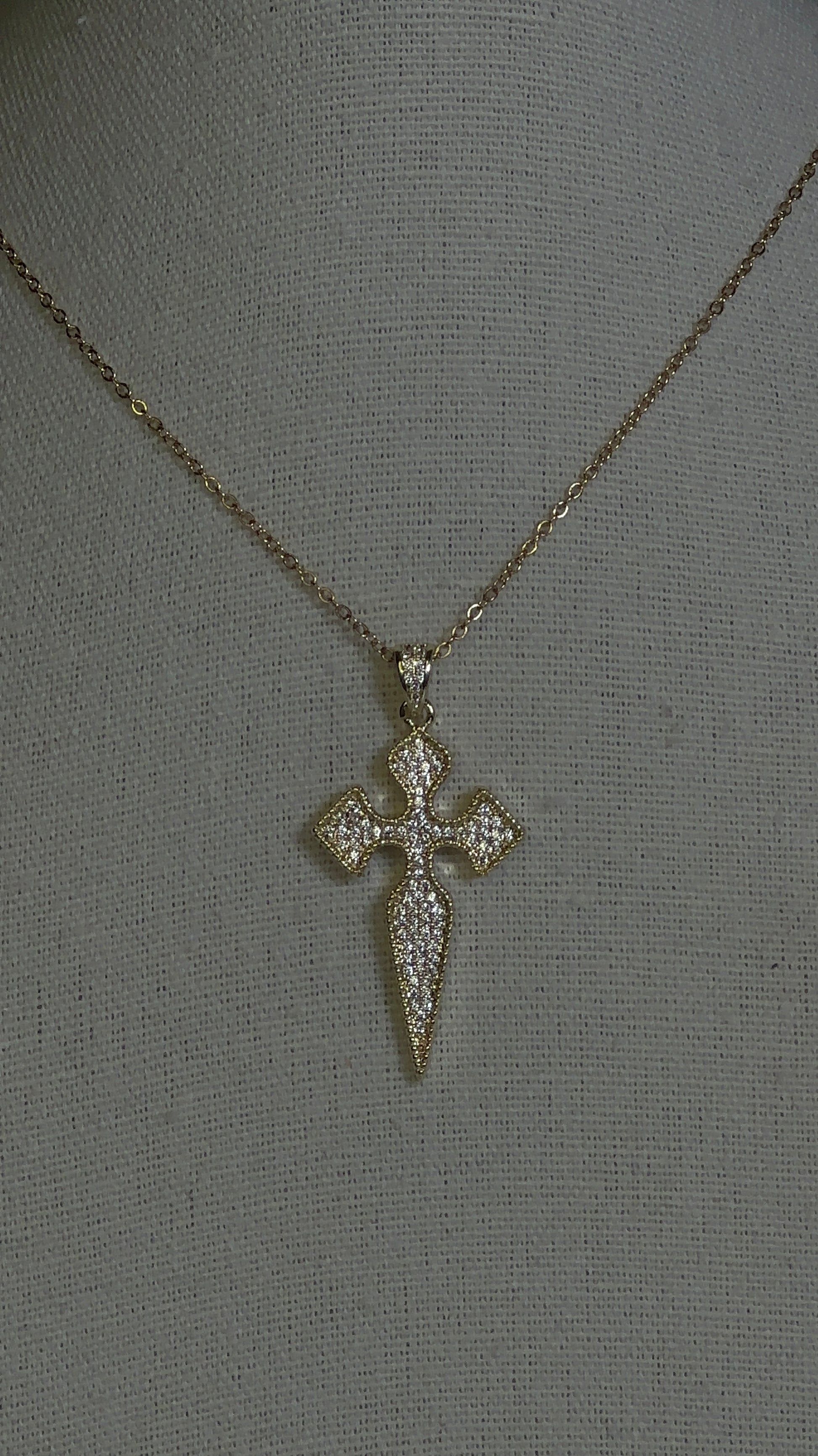 Cubic zicornia cross necklace - Ewaronkes Jewels