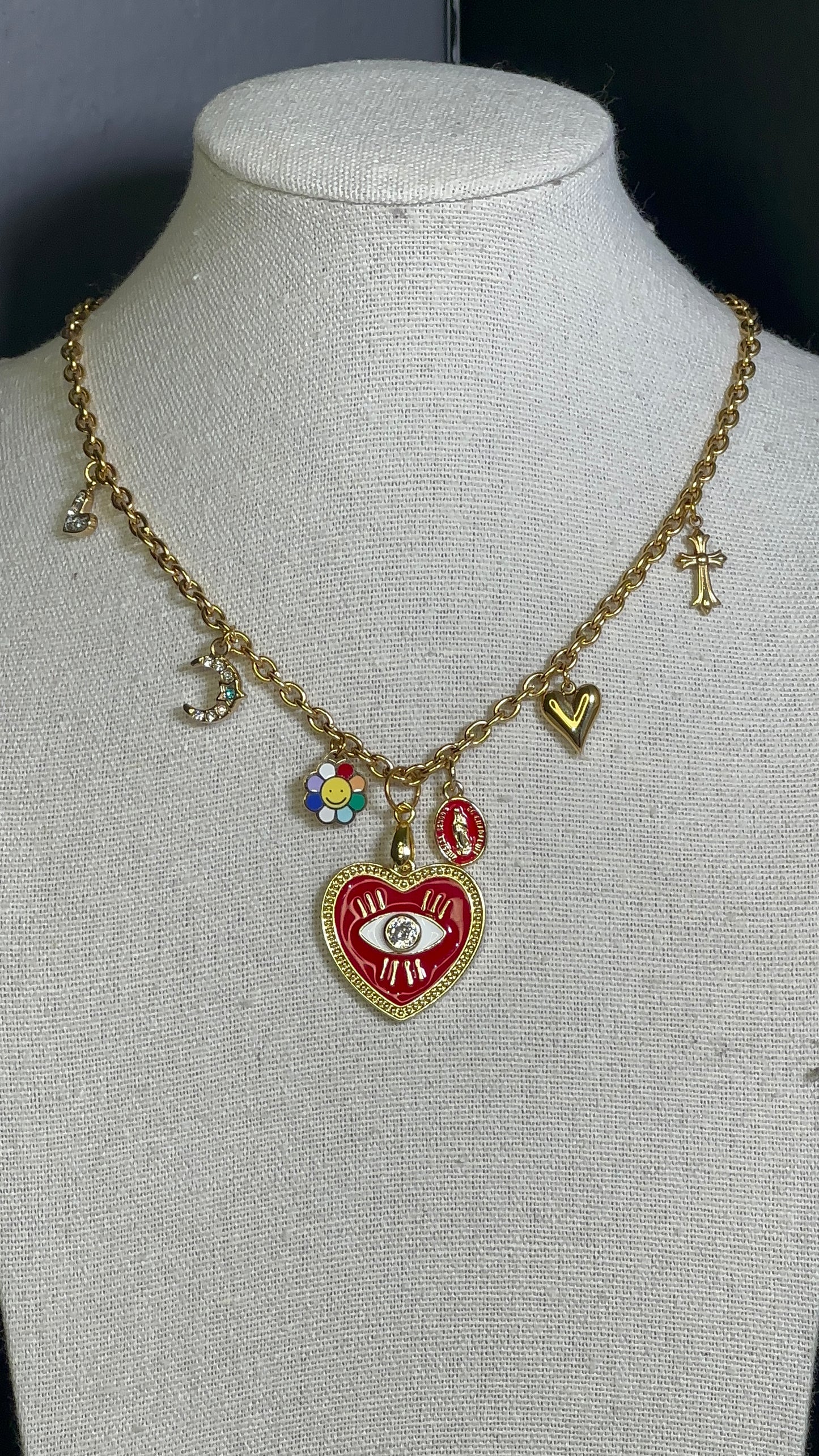 Evil eye Charm Necklace - Ewaronkes Jewels