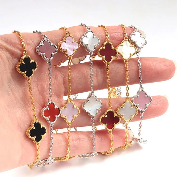 Four leaf clover crystal bracelet - Ewaronkes Jewels