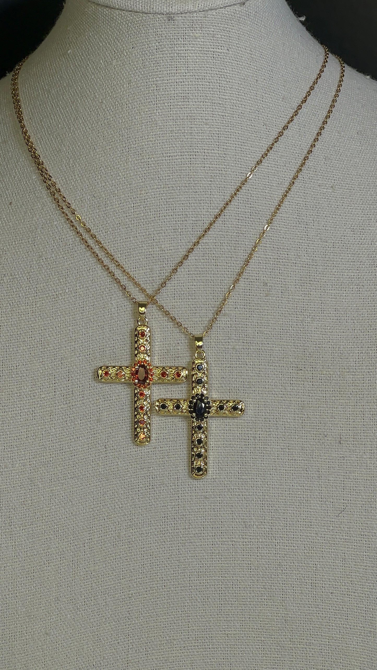 Crystal Cross Necklace - Ewaronkes Jewels