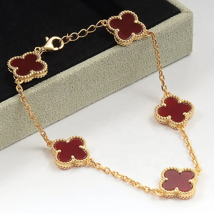 Four leaf clover crystal bracelet - Ewaronkes Jewels