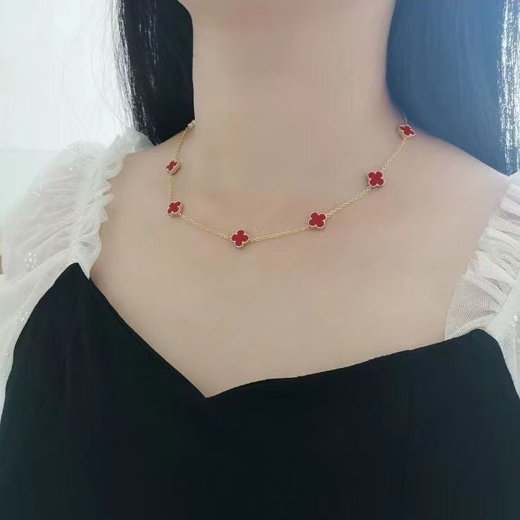 7 motif clover necklace