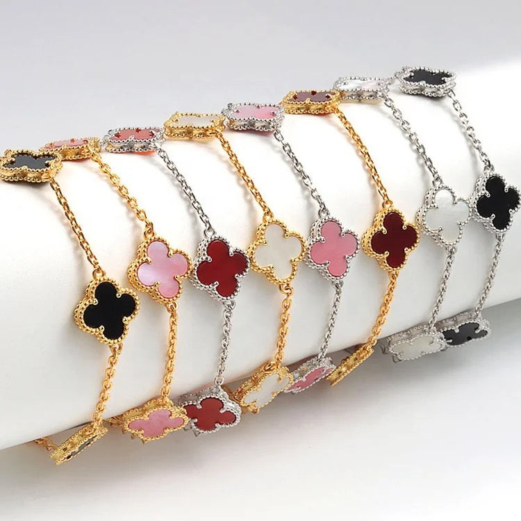 Four leaf clover crystal bracelet - Ewaronkes Jewels