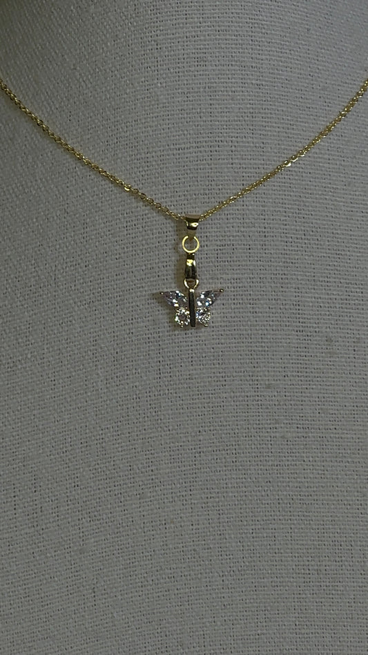 Dainty zircon butterfly necklace - Ewaronkes Jewels