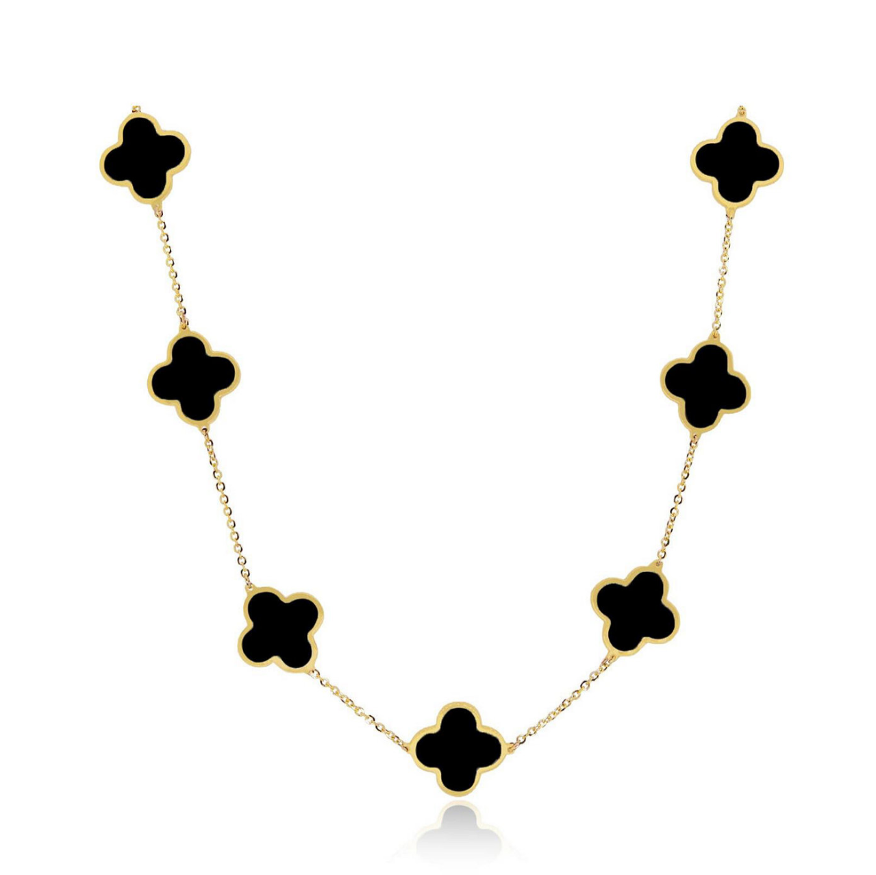 7 motif clover necklace - Ewaronkes Jewels