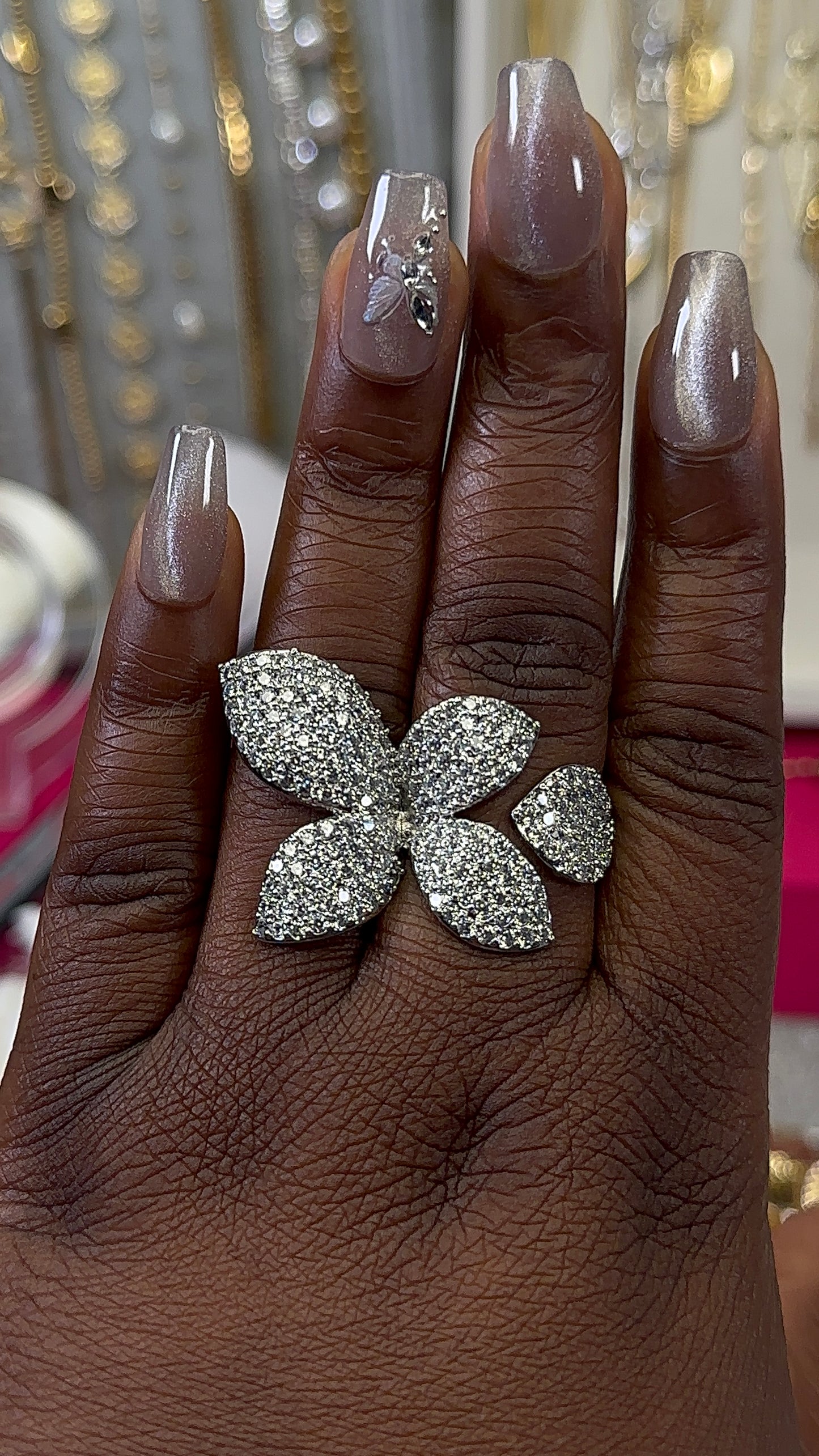 Studded Butterfly Zicorn Ring - Ewaronkes Jewels