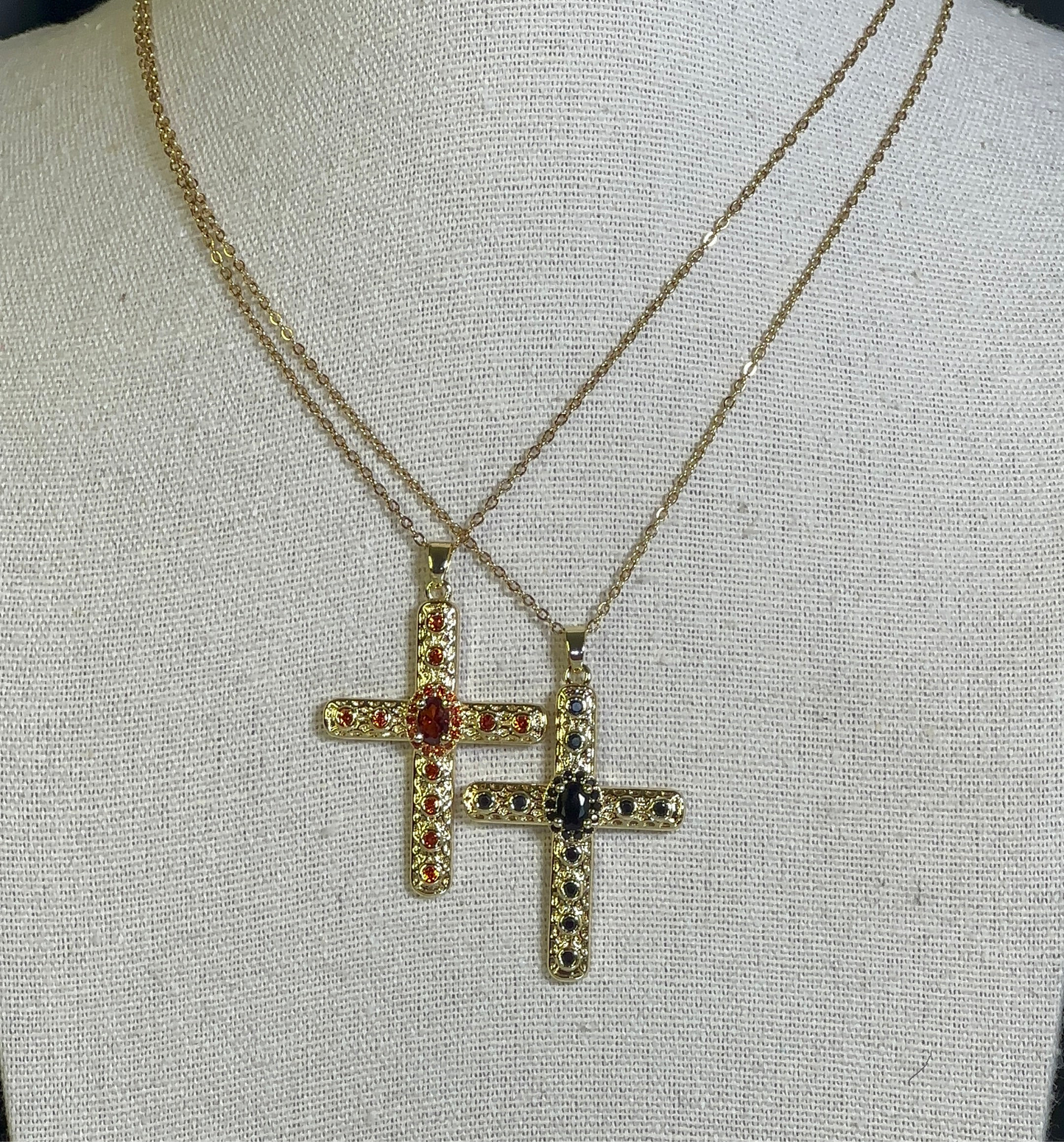 Crystal Cross Necklace - Ewaronkes Jewels