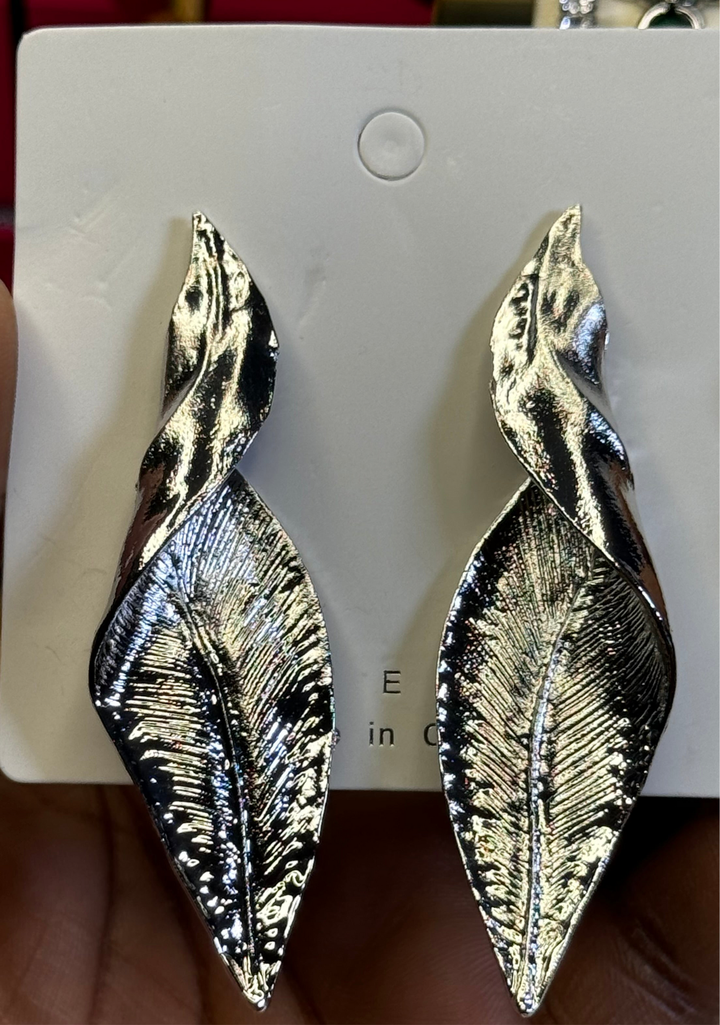 Leaf statement earrings - Ewaronkes Jewels