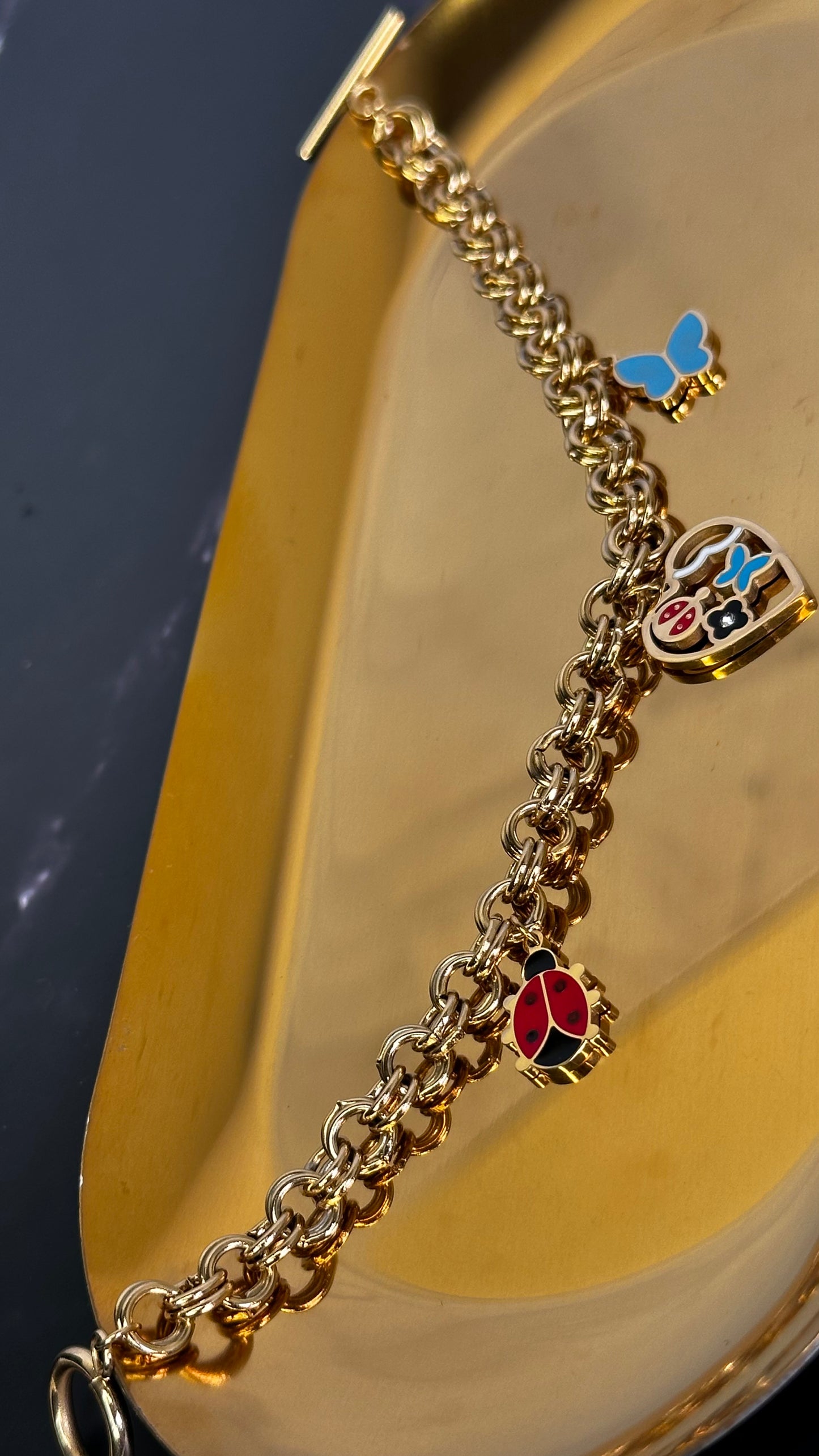 Butterfly charm bracelet - Ewaronkes Jewels