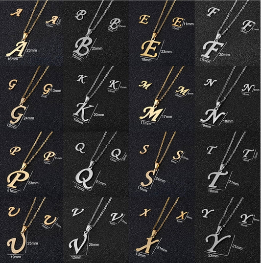 Stainless steel initial jewelry set - Ewaronkes Jewels