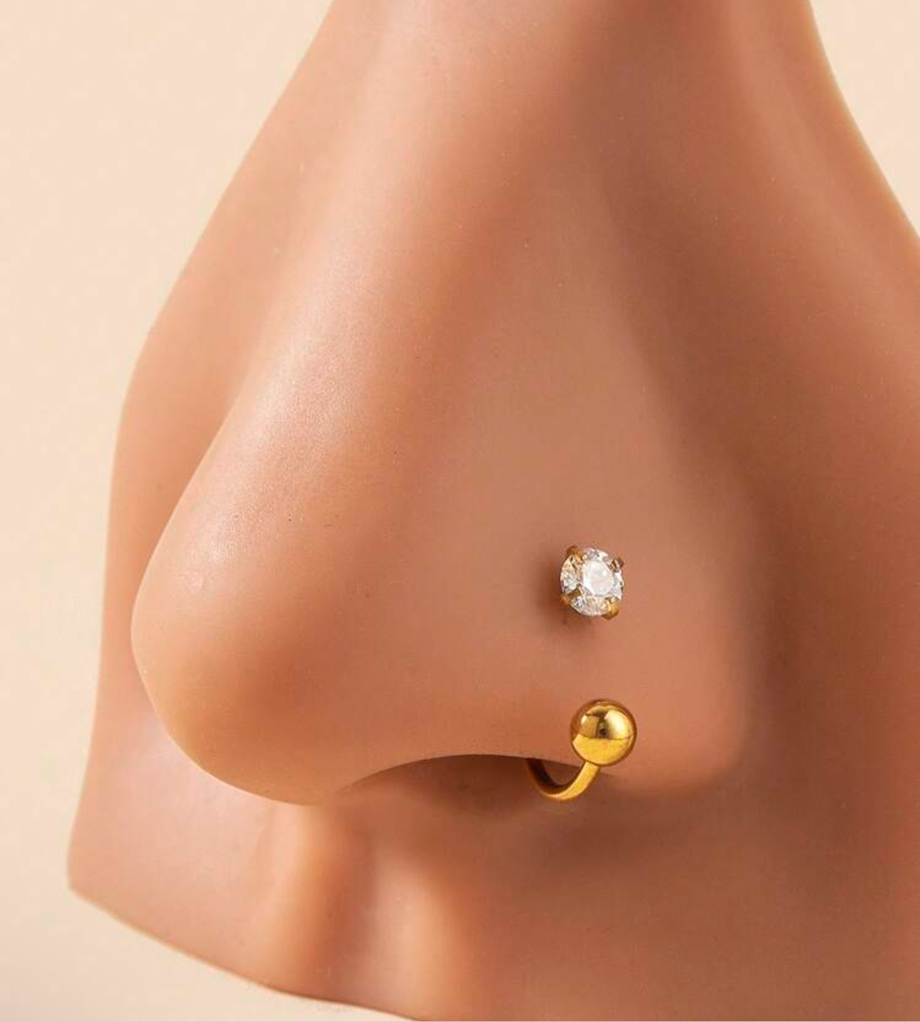 Non tarnish nose studs