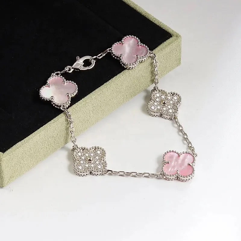 Four leaf clover crystal bracelet - Ewaronkes Jewels