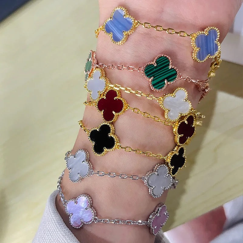 Four leaf clover crystal bracelet - Ewaronkes Jewels