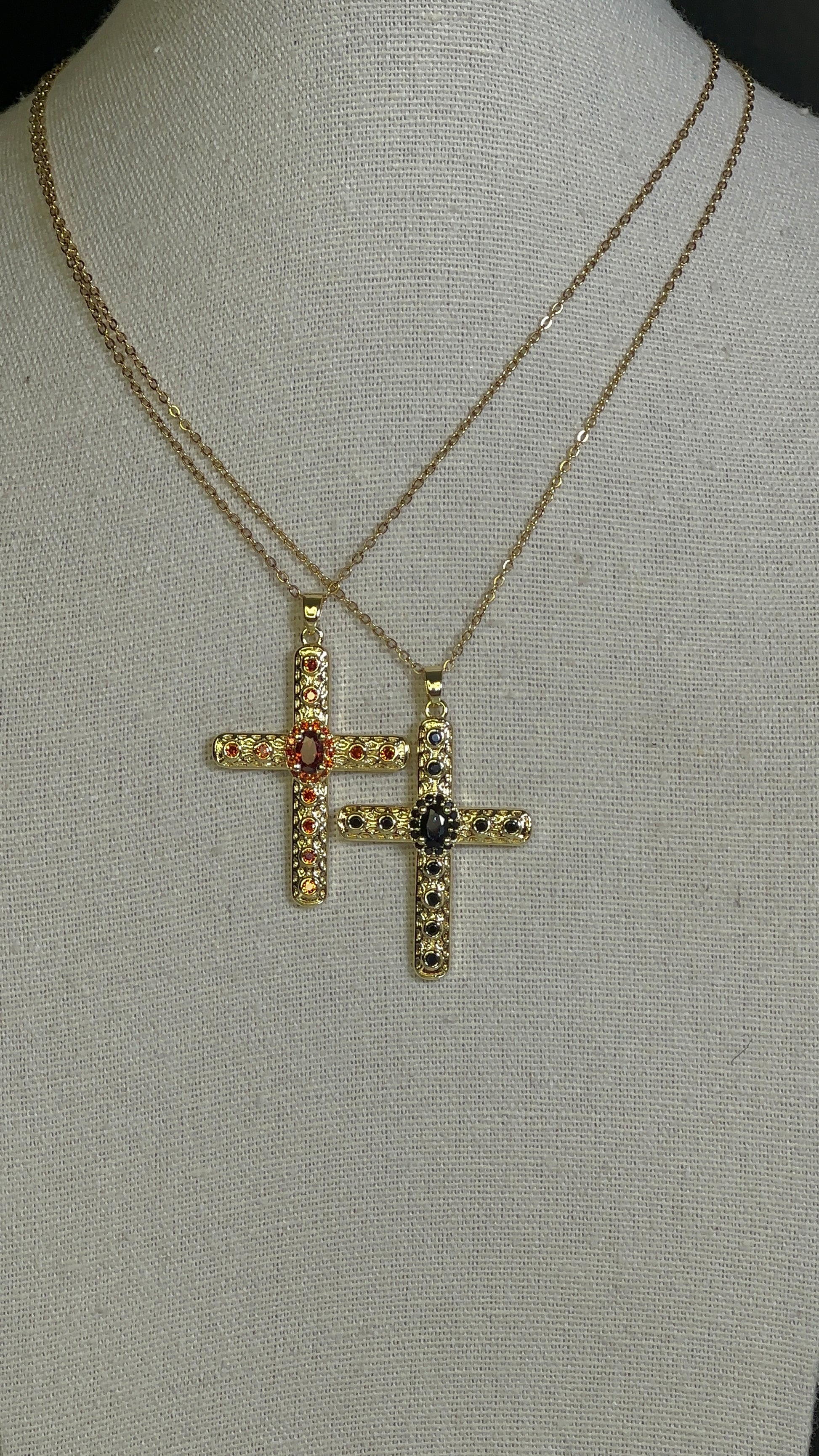 Crystal Cross Necklace - Ewaronkes Jewels