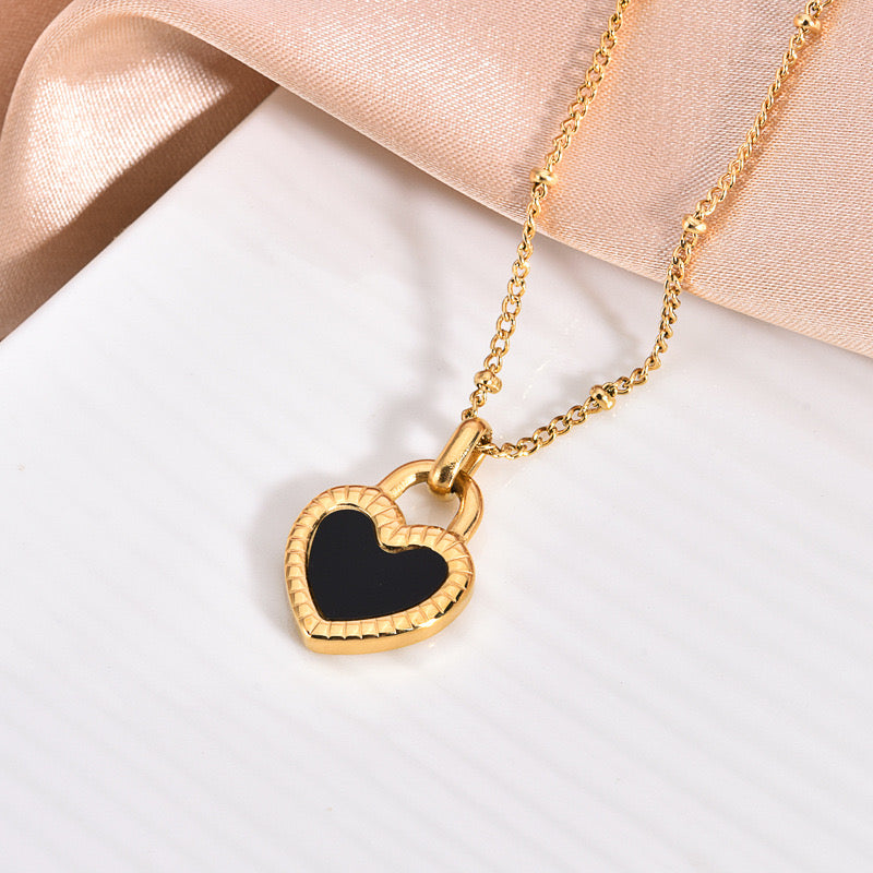 Double sided heart necklace