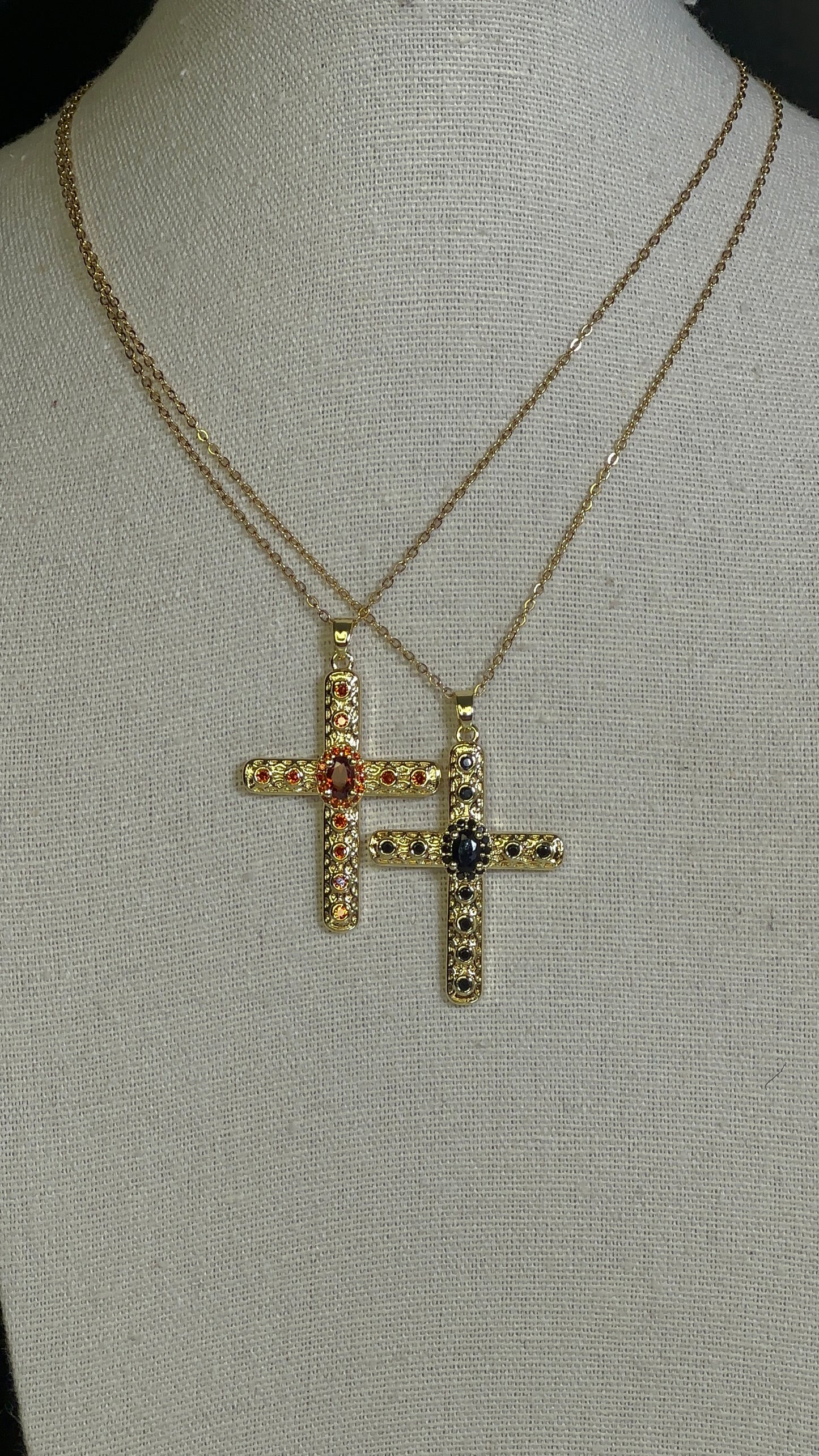 Crystal Cross Necklace - Ewaronkes Jewels