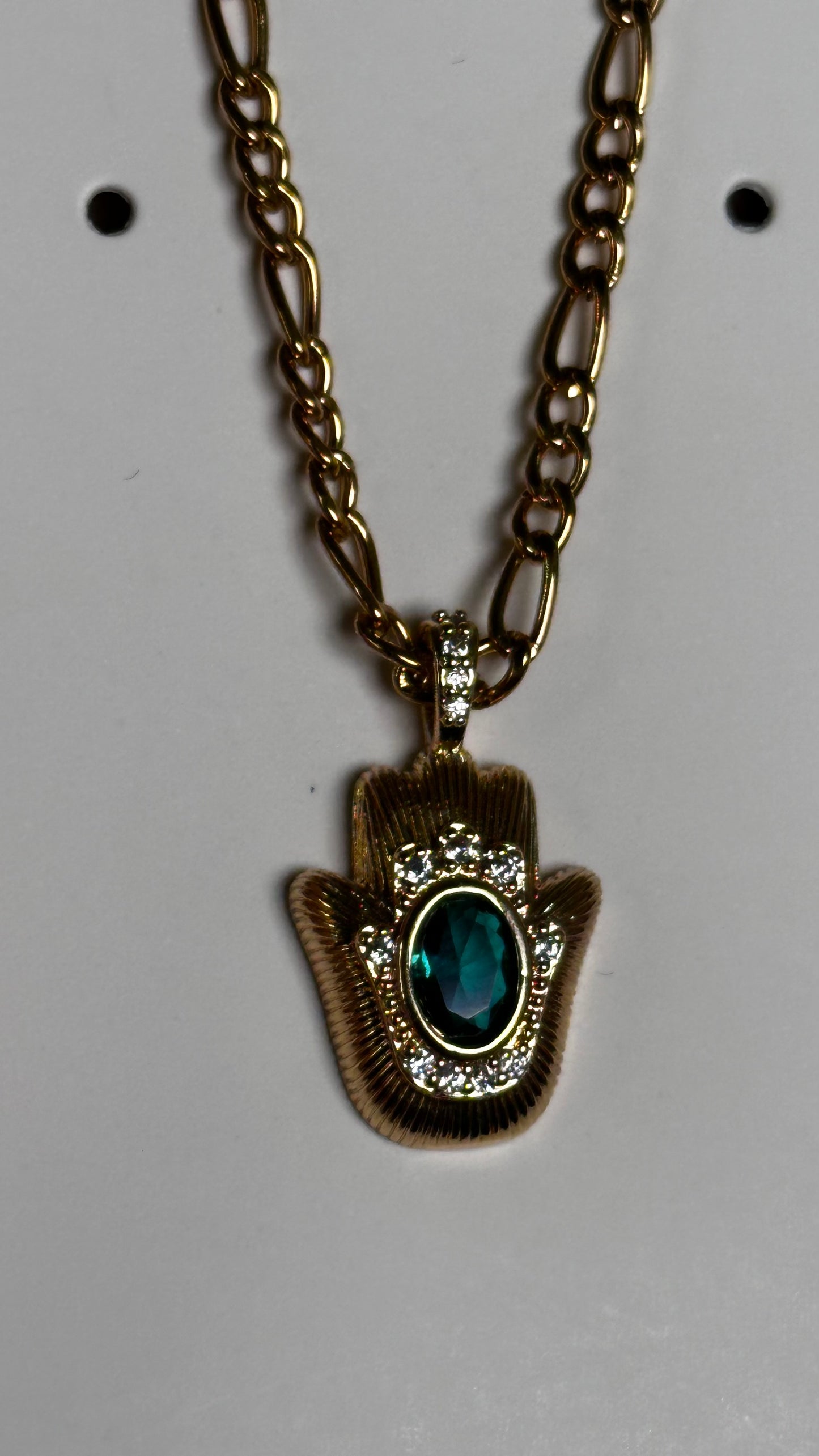 Hamsa Hand crystal Necklace - Ewaronkes Jewels