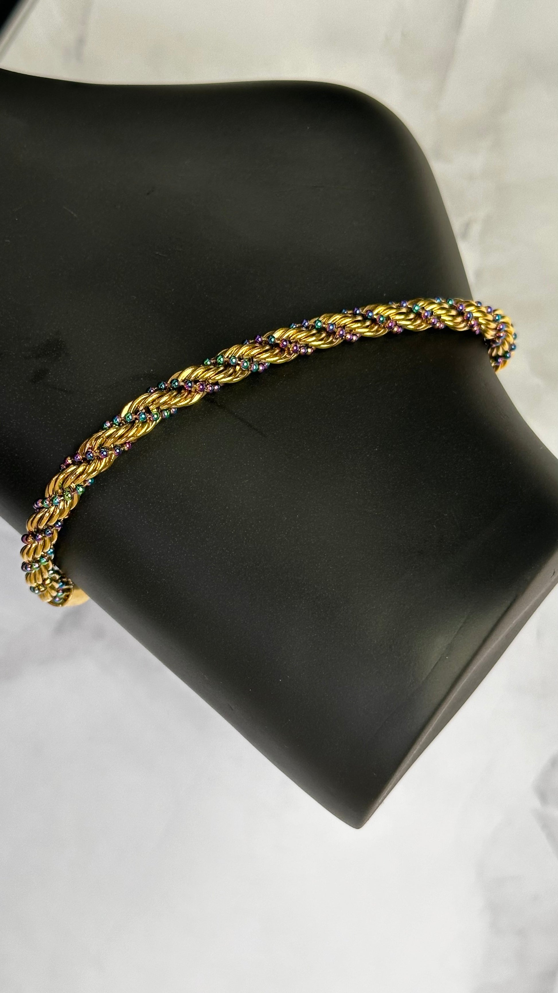 Rope chain multichrome Anklet - Ewaronkes Jewels