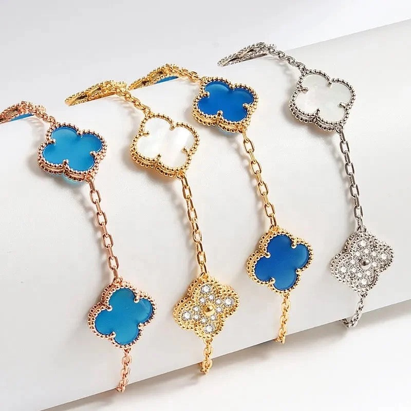 Four leaf clover crystal bracelet - Ewaronkes Jewels