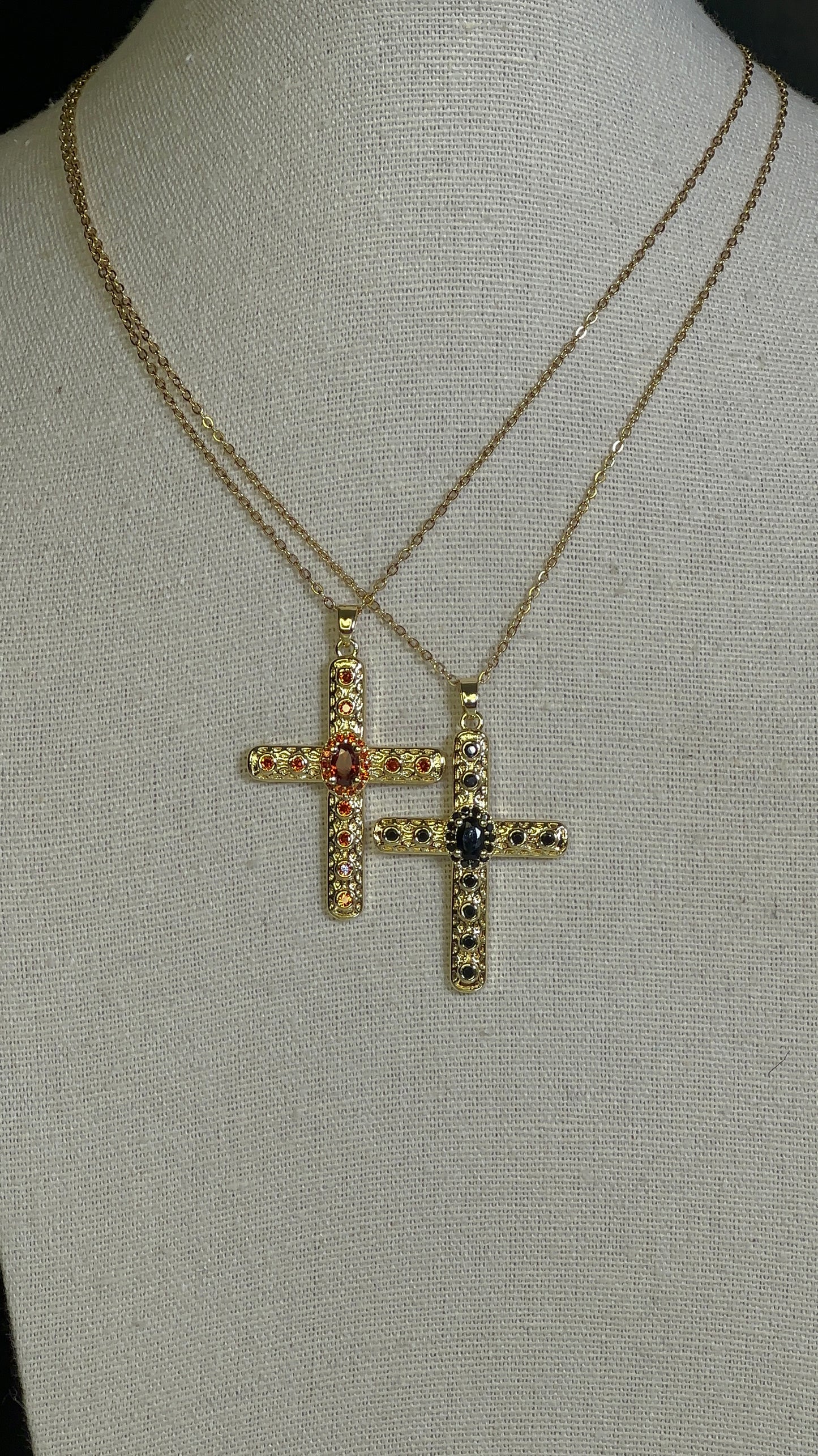 Crystal Cross Necklace - Ewaronkes Jewels