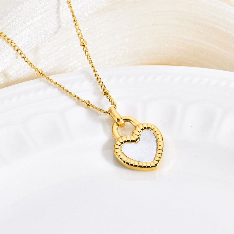 Double sided heart necklace