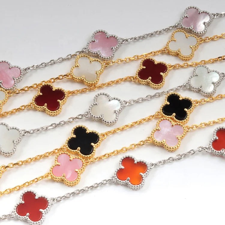 Four leaf clover crystal bracelet - Ewaronkes Jewels