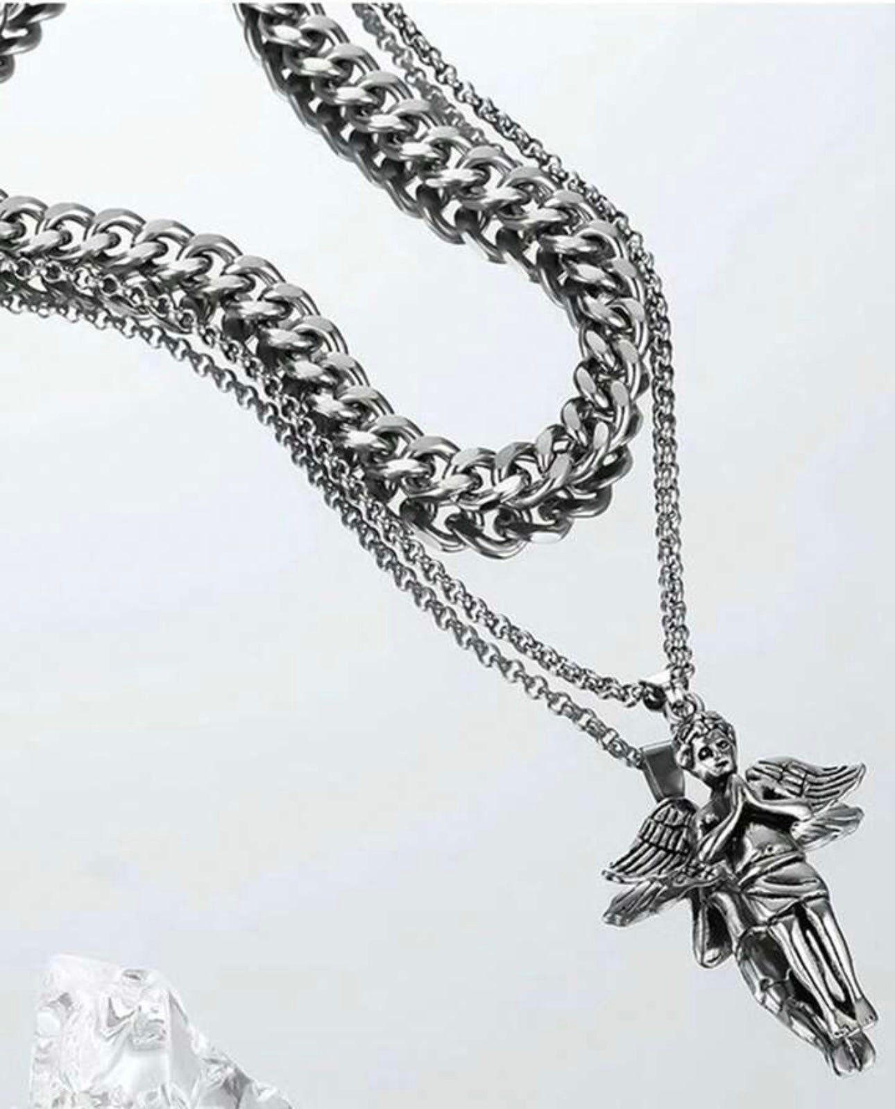 Angel double layered Cuban Necklace - Ewaronkes Jewels