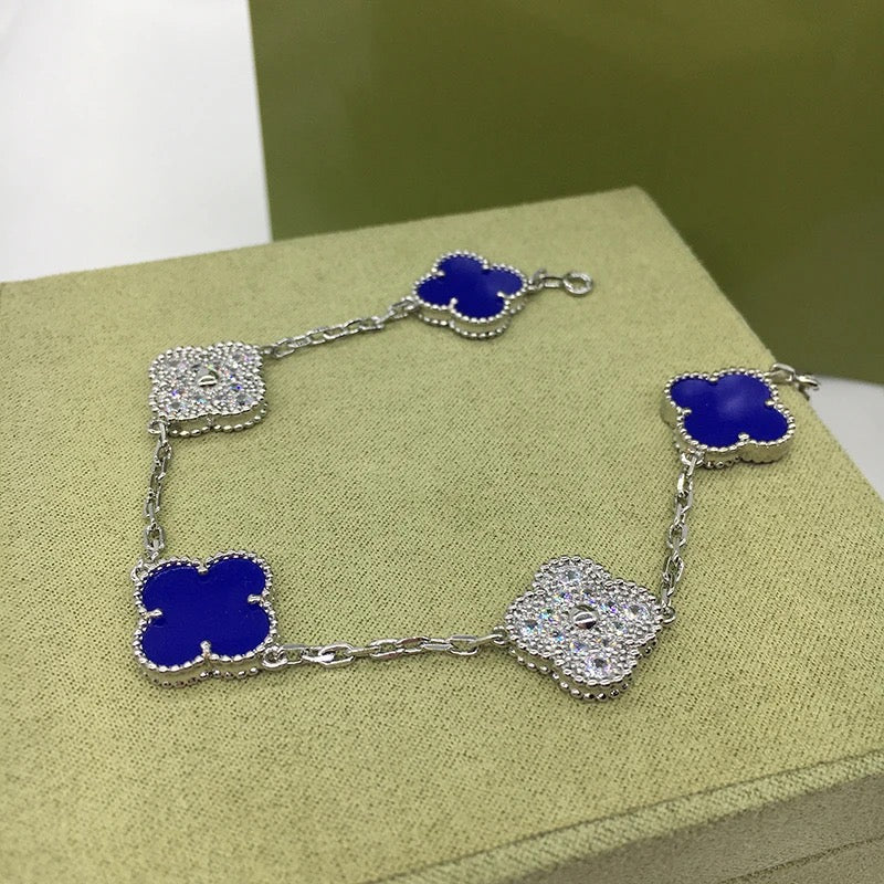 Four leaf clover crystal bracelet - Ewaronkes Jewels