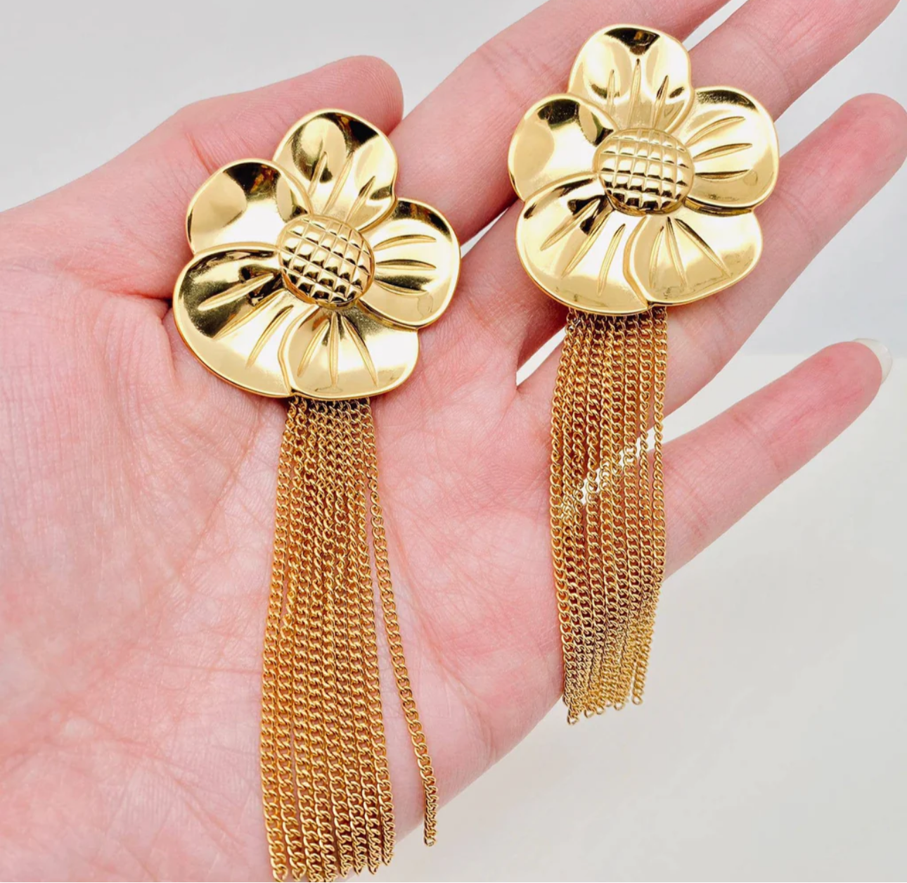 Maxi flower earrings - Ewaronkes Jewels