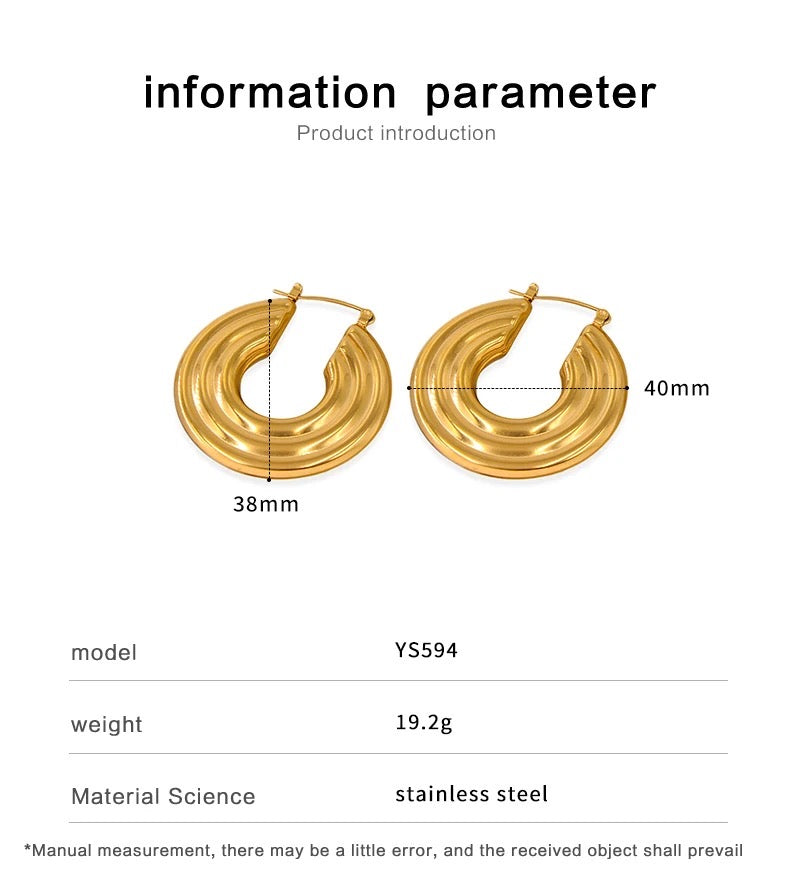 Embossed Half Hoop - Ewaronkes Jewels