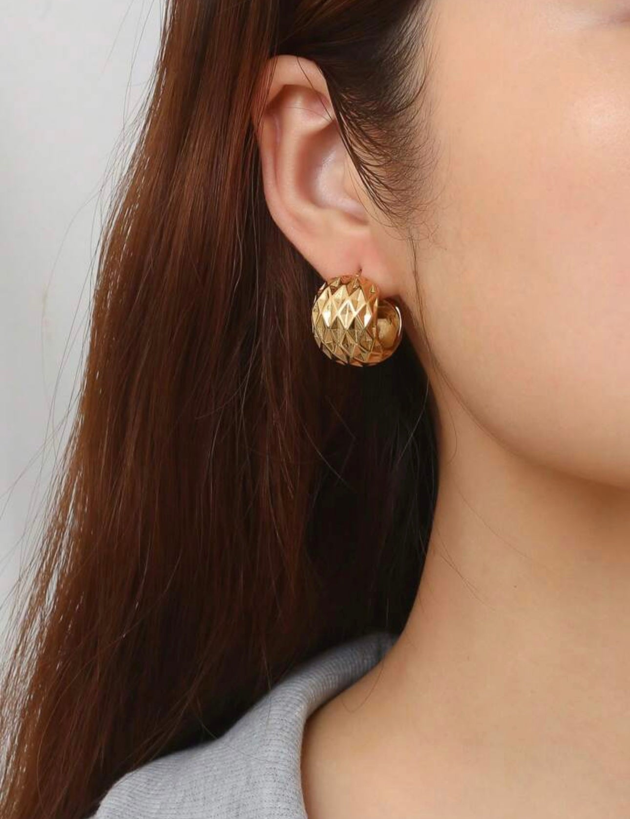 Textured Hoop Earrings - Ewaronkes Jewels